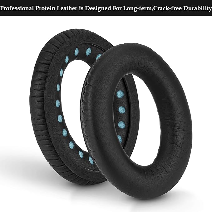 Replacement Earpads Compatible for Bose QuietComfort QC2,QuietComfort 15 QC15,QuietComfort QC25,QuietComfort QC35,Bose AE2,AE2i,AE2w,SoundTrue, SoundLink (Around-Ear) Headphone (Black)