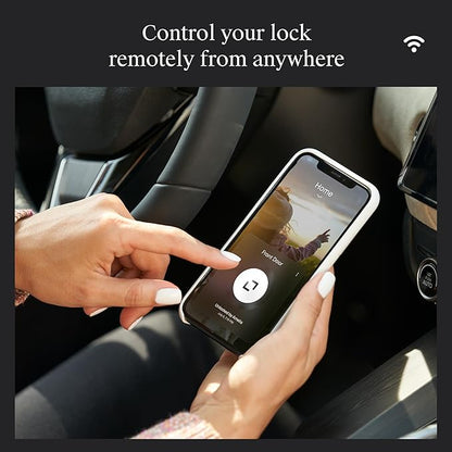 Level Lock+ (Wi-Fi) Smart Lock - World's Smallest Smart Lock Plus Apple Home Keys - Lock/Unlock from Anywhere - Level App for iOS & Android - Works with Apple Home, Alexa, Google Home (Satin Chrome)