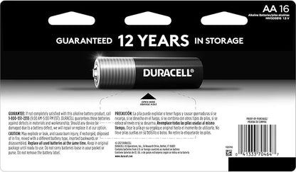 Duracell Coppertop AA Batteries with Power Boost Ingredients, 16 Count (Pack of 1) Long-lasting Alkaline Double AA Battery for Household and Office Devices