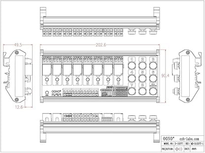 DIN Rail Mounting 8-Channel Multifunctional Bistable Relay Module