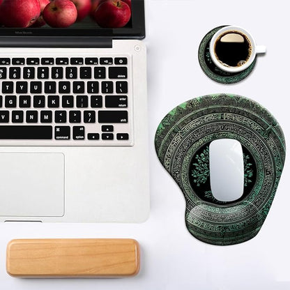 Ergonomic Mouse Pad with Wrist Support,Mouse Pad with Wrist Rest and Coaster Set,Office Supplies Non-Slip Mouse Pads for Desk, Non-Slip Comfortable,Rug