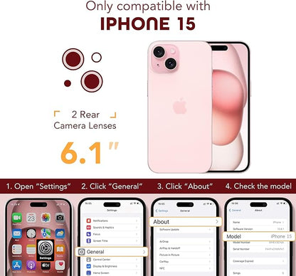 Magnetic for iPhone 15 Case, Compatible with MagSafe, Built-in Privacy Screen Protector and Camera Protection, Anti Spy Full Body Dustproof Shockproof Hard Phone Case 6.1", Shiny Clear