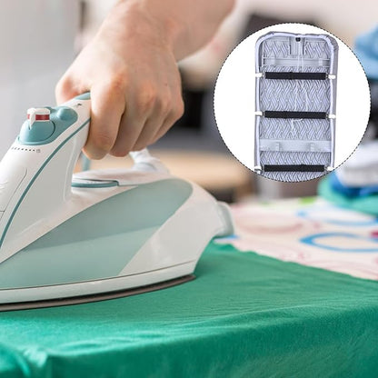 Xyembu 4Pcs Ironing Board Cover Clips Adjustable Ironing Board Pad Braces Fasteners Mini Suspenders Elastic Straps Clips for Secure and Tight Fit Corners Couch Covers Stays Bands(Black)