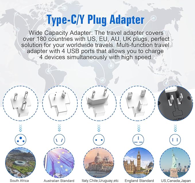 Voltage Converter Us to Europe, 220v to 110v Power Adapter, European Plug Power Converter 2500w, Transformer for Curly Hair Dryer, Travel Adapter Worldwide Step Down，
