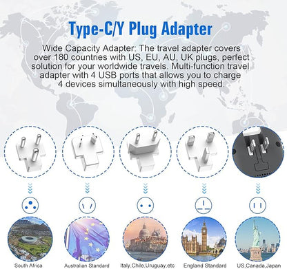 Voltage Converter Us to Europe, 220v to 110v Power Adapter, European Plug Power Converter 2500w, Transformer for Curly Hair Dryer, Travel Adapter Worldwide Step Down，