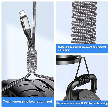 Durcord USB C to USB C Cable, 2Pack100W 3ft USB C Charger Cable Fast Charging for Android Phone Pad, Type C to Type C Charger Braided Compatible with iPhone 15 Pro/Plus/Max/Android/Phone/Pad
