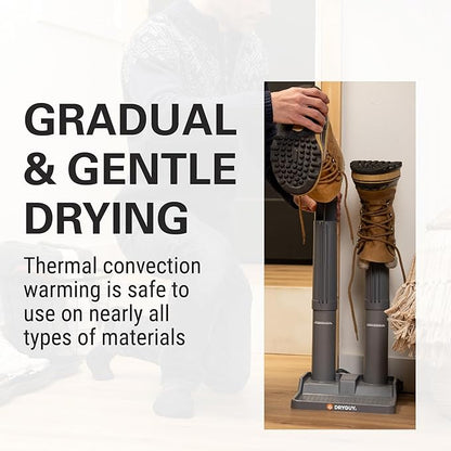 DryGuy Shoe, Boot, Garment & Gear Electric Dryer, Quick Drying for Ski, Work, Sports Equipment – Energy Efficient, Odor Eliminating Design, Home or Garage Use,2 Port, Silent Heat