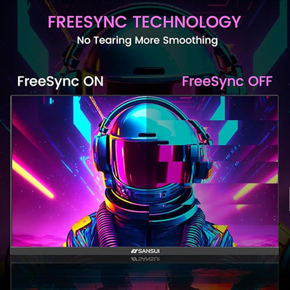 SANSUI 24 Inch Gaming Monitor 160Hz FHD 1080P Computer Monitor, FreeSync 1ms 4000:1 Contrast, HDMI DP Ports VESA Support Eye Care Monitor for Gaming Office (HDMI Cable Included ES-G24F4M)