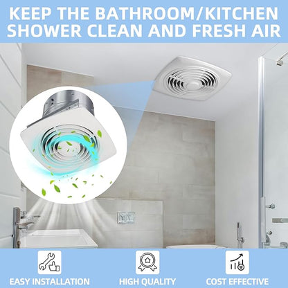 8 Inch Bathroom Exhaust Fan Ceiling Mount 200 CFM 8.5 Sones Kitchen Exhausts Fans,505 Exhaust Fan for Broan-NuTone,Vertical Discharge Ceiling Ventilation Fan for Bathroom Kitchen Laundry Room Garage