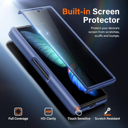 MOBOSI for Z Fold 6 Case with Privacy Screen Protector [Compatible with Magsafe], [Built-in Kickstand&Full Body Hinge Protection] Shockproof Phone Cover for Samsung Galaxy Z Fold6, Blue