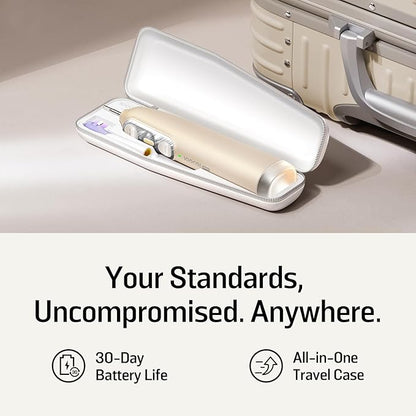 Soocas NEOS II Ultra – Electric Toothbrush with Water Flosser Combo, 3-in-1: Flosses, Vibrates and Oscillates, Flossing Toothbrush for Adults, Cordless Water Flosser for Travel, Champagne Gold