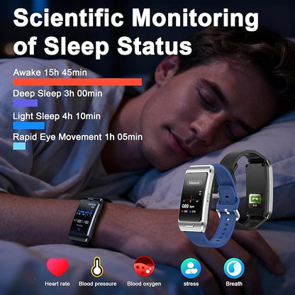 2-in-1 Smart Health Band with Built-in Bluetooth Earbuds, Fitness & Activity Tracker with Heart Rate & Sleep Monitor, Bluetooth Call Support, 1.57" HD Touchscreen for Daily Wellness(White)