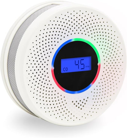 Kesymo 1Pack Upgraded Interlinked Smoke Carbon Monoxide Detector, Battery Powered&Wireless Interconnected Smoke and CO Alarm, Transmission Range of Over 820 ft (Includes Battery)