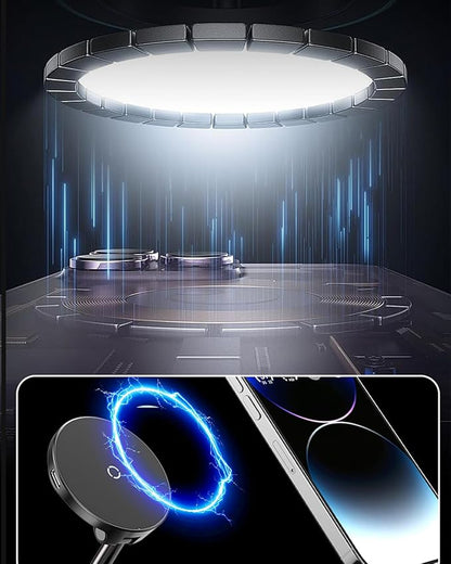 Spinning Vacuum Magnetic Phone Holder 15W Fast Wireless Charger for All Smartphones & All Car Models Holds Like Glue on Bumpy Roads! FCC Certified car Phone Mount Magnetic