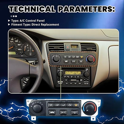 599-268 Climate Control Module - Compatible with 1998-2000 Honda Accord & 1998-2004 Honda Odyssey - A/C Heater Panel Replacement 79600-S84-A01ZA