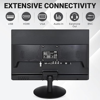 SKitphrati 19 Inch HD (1440 x 900) PC Monitor, Computer Monitor with HDMI VGA AV BNC USB Ports, 60Hz, 5Ms, VESA, Build-in Speakers, LED Display for Laptops and Desktops Office Home