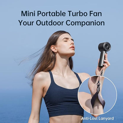 JISULIFE Handheld Fan Pro - Extreme Cooling Output: 1-100 Speed Scroll Wheel, Metal Body, Digital Display, 1.5H Fast Charge, 5000mAh-Portable Fan for Travel, Valentines Day Gifts for Her Him(Grey)