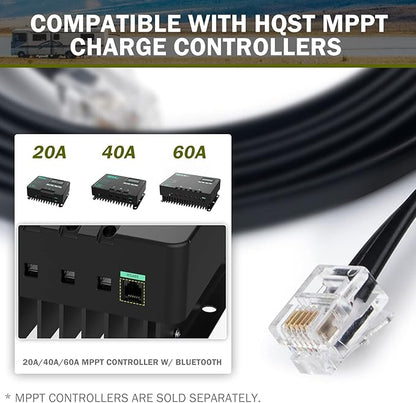 HQST 6.6ft RS485 Parallel Charge Connection Cable for Wiring Two MPPT Solar Charge Controllers to Increase Charging Current for Battery Bank