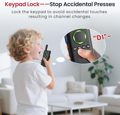CallToU 2 Way Intercom for Elderly 3300FT Rechargeable 1000mAh Battery, VOX, Ideal for Caregivers & Emergencies Intercoms Wireless for Home/Outdoor Family Communication
