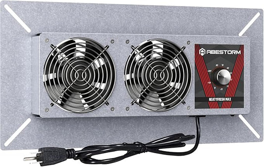 Abestorm Crawlspace Ventilation Fan with Humidistat, Basement Vent Fans with Dehumidistat & Freeze Protection Thermostat, Dual Air Vent Fan for Basement/Kitchen (220 CFM Airflow)