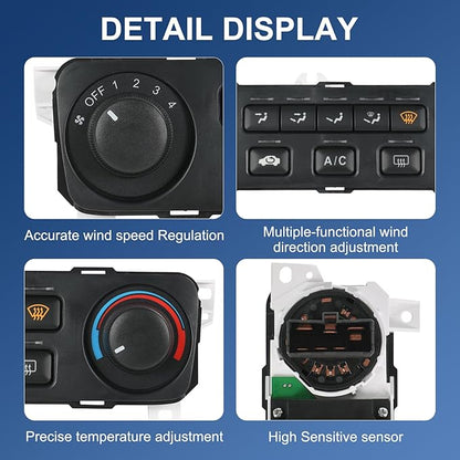 DICMIC A/C Heater Climate Control Module Compatible with 2001-2002 Honda Accord Replace# 79600-S84-A21ZA