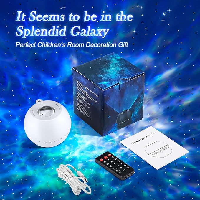 Star Projector Galaxy Light Projector ,15 Colors Star Lights for Ceiling Projector, 15 White Noises Galaxy Projector for Bedroom, Bluetooth+Remote+Timer Stars for Ceiling Projector Lights for Bedroom
