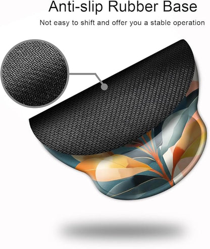 Ergonomic Mouse Pad with Wrist Support,Mouse Pad with Wrist Rest,Relieve Wrist Pain Mousepad Non-Slip Rubber Base,Mouse Pads for Desk,Computers,Laptop,Office,Home,Accessories Aesthetic Art