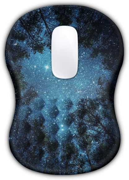 KUOSGM Mouse Pad Wrist Support, Ergonomic Mouse Pad with Massage Dot, Comfortable Computer Mouse Pad for Laptop, Wrist Rest Pain Relief Mousepad with Non-Slip PU Base for Office & Home, 12 x 8 in