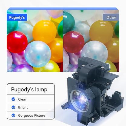 Pugody ET-LAE200 Premium Quality Replacement Projector Lamp Bulb with Housing for Panasonic PT-EX500E PT-EX500EL PT-EX600E PT-EX600EL PT-EW530E PT-EW530EL PT-EW630E PT-EW630EL PT-EZ570E PT-EZ570EL
