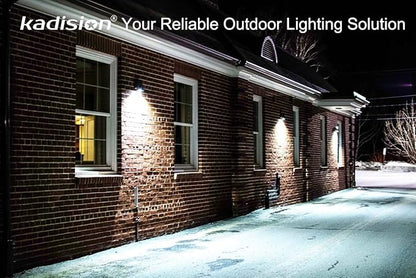 kadision 60W LED Wall Pack Light with Dusk-to-Dawn Photocell, 0-90° Adjustable Full Cutoff Outdoor Wall Light for House Yard Garage, 7800lm 5000K Daylight 100-277V ETL Listed