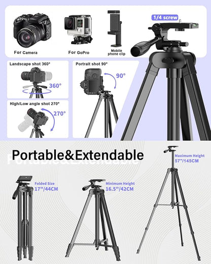 Vlogging Kit for iPhone/Android, YouTube Starter Kit with Wireless Microphone/Camera Tripod/Flexible Tripod/RGB Fill Light, Content Creator Essentials Kits for TikTok Vlog Video Recording
