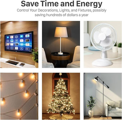 Fospower 7 Day Digital Timers for Electrical Outlets Indoor, Heavy Duty Dual Programmable Outlet Light Timer Switch, Electric Power Wall Timer for Grow Light, Appliance, Lamp, 3 Prong, Grounded
