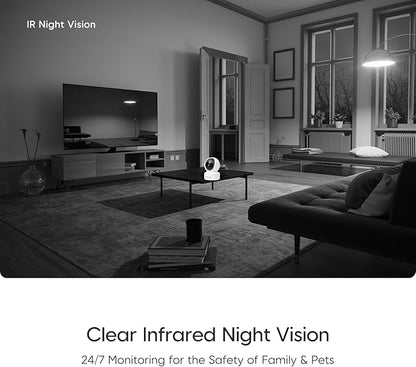 VSTARCAM Room Camera, 2K QHD Camera for Room with 5X Zomm, 360° Pan-Tilt, Color Night Vision, Motion Detection, Real-time Alerts, 2-Way Audio, Works with Alexa, Cloud & SD Card Storage(up to 256GB)