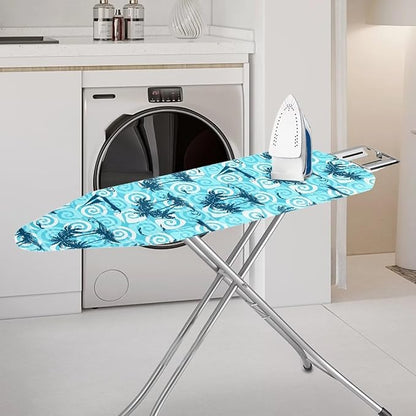 ZCFYGDX 15" x 48" Ironing Board Cover Scorch Resistant,Wear & Soil Resistant Covers, Easy Installation Elastic Edges 3 Fasteners,Lightweight & Breathable Coconut Tree Sailboat Print Size-M