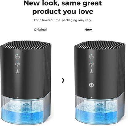 Small Dehumidifiers for Bathroom, Bedroom, Dorm Room, Home, RV, Closet, Wardrobe, Office, Portable Dehumidifier with Auto Shut Off, Auto Defrost, Colorful Light, Ultra Quiet, Energy Saving, 35 OZ