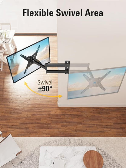 Mounting Dream Long Arm TV Wall Mount for Most 26-65 Inch TVs, 30 Inch Long Extension TV Mount Swivel and Tilt, Full Motion Wall Mount TV Bracket Fit Max VESA 400x400mm,Up to 99 lbs, MD2286-M