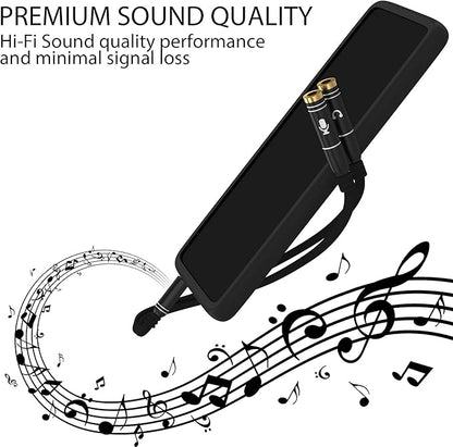 Headphone Splitter Adapter, 3.5mm Audio + Mic 4 Pole TRRS Splitter (3.5mm Male to 2X 3.5mm Female) Jack Y Cable Compatible for Gaming Headset to PS4/Xbox One/Phone/Laptop CTIA - 8inch/20CM