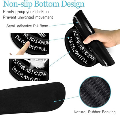 LIMKRIAN Ergonomic Mouse Pad with Wrist Rest Desk Mat Set, Skeleton Gaming Mouse Pads, Keyboard Mat Wrist Rest Cup Coaster, Funny Office Desk Accessories
