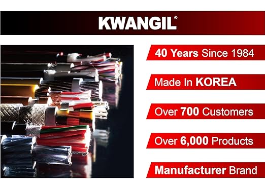 KWANGIL 6C 22AWG AMSB Shielded Cable Wire (UL2464) - Highly Flexible Str TC, PVC Ins, OS+TC BRD, PVC JKT for CNC Machine, Stepper Motor, VFD Spindle (Matte Black 100FT)