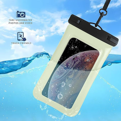 Floatable Soap Bubble Waterproof Phone Pouch/Case with Crossbody Lanyard for iPhone 16 Pro Max/15 Pro/14/13/12, IP68 Cellphone Dry Bag Beach Cruise Ship Essentials, 1 Pack-Mint Green-7″