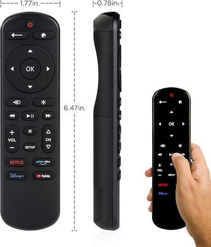 UltraPro OneTouch Universal Remote Control for Samsung TV, LG Universal Remote Control for Smart TV, Roku Remote Replacement, Vizio, Sony, Backlit, Black, 83758