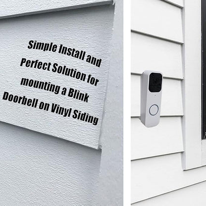 TEYOUYI Vinyl Siding Mount for Blink Doorbell, Angle Mount Wedge for Blink Video Doorbell (4" Standard Vinyl, Hardi Board, Aluminum, Cedar White