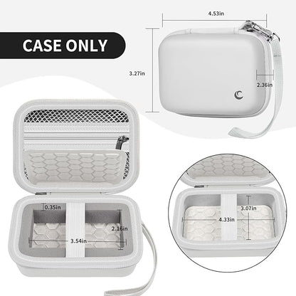 Carrying & Protective Case for Digital Camera, AbergBest 21 Mega Pixels 2.7" LCD Rechargeable HD/Kodak Pixpro/Canon PowerShot ELPH 180/190 / Sony DSCW800 / DSCW830 Cameras for Travel - White