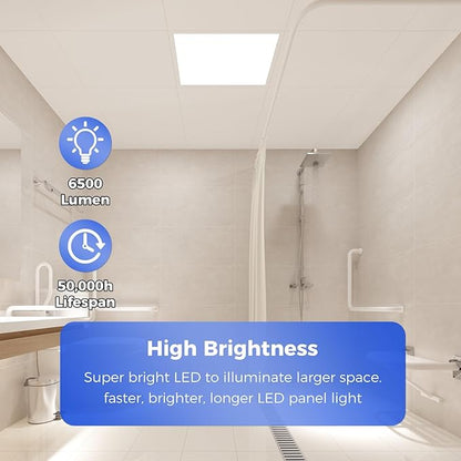 Aphyni 42 Pack 2x2 LED Flat Panel Light, Dimmable Office Kitchen Flush Mount Ceiling Light Panel,Bright 6500LM,Dimmable,Selectable Features, 3000K/4000K/5000K/5700K/6500K, 30W/35W/40W/45W/50W