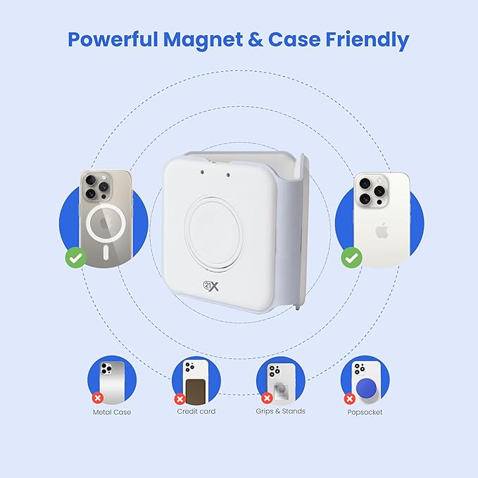 3-in-1 Foldable Magnetic Wireless Fast Charger – Travel Charging Pad Compatible with iPhone 12–16 Series, Samsung Galaxy Series, Huawei, Apple Watch, AirPods & Other Qi-Enabled Devices