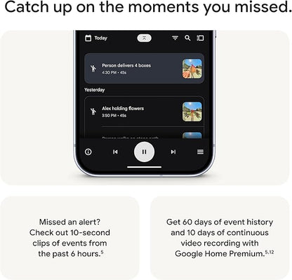 Google Nest Doorbell (Wired, 3rd Gen) - 2K Video and Gemini, Live View, Night Vision, 2-Way Audio - Works with Google Home - 2025 Model - Linen