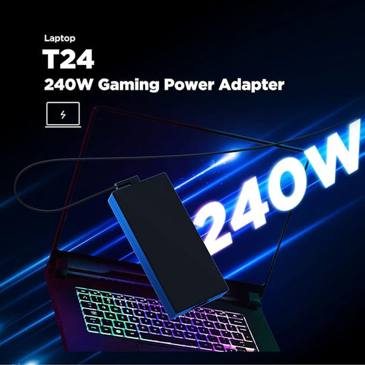 Innergie T24 240W 230W Universal Gaming Laptop Charger Power Adapter for Acer ASUS ROG Dell Alienware HP Lenovo MSI 100-240V AC Input 20V 12A DC Output Power Supply Made by Delta Electronics