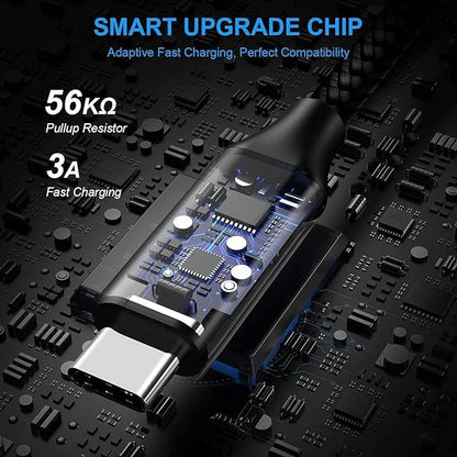 etguuds USB A to USB C Cable 4ft, 2-Pack, 3A Fast Charging Type C Charger Cord for iPhone 17 16 15 Pro Max 16e 17 Air, Samsung Galaxy S25 S24 S23 S22 S21 S20 A17 A16 A56 A55 Flip Fold, Black