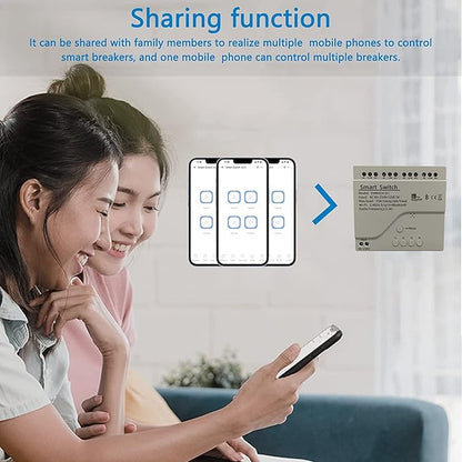 Newgoal 4 Channel Smart Switch, Momentan/Locking WiFi Relay, eWeLink App Bluetooth Control Switch, DIY Smart Home, Compatible with Alexa Google Home