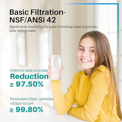 ICEPURE PRO UKF8001 NSF401&473&53&42 Certified Replacement Everydrop EDR4RXD1, Filter 4, Maytag UKF8001AXX UKF8001P, Whirlpool 4396395 WF-UKF8001 FMM-2 MPF15090 SGF-M9 Refrigerator Water Filter 1PACK